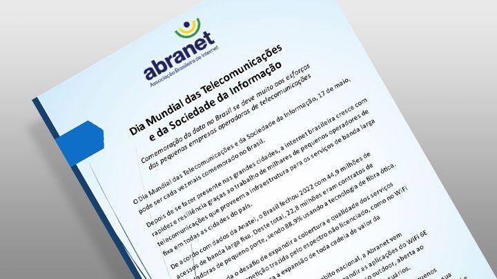 Abranet celebra Dia Mundial das Telecomunicações e da Sociedade da Informação